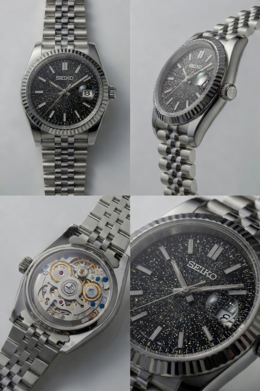Seiko Automatic — Galaxy Starfield Dial | Jubilee Bracelet
